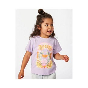 Koszulka RIP CURL Rainbow Tropics Art Tee-Girl fioletowy Koszulka RIP CURL Rainbow Tropics Art Tee-Girl fioletowy