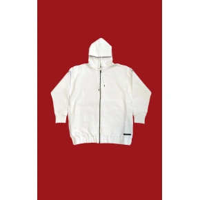 Dłuższa bluza damska O1BA68FL03S - G011 - Biały - Guess