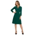 Sukienka damska z wiązanym dekoltem S325 zielona - Stylove