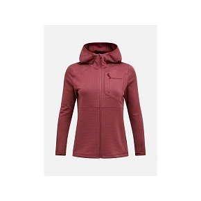 Bluza damska PEAK PERFORMANCE W Trail Polartec Power Grid Zip Hood kolor czerwony Bluza damska PEAK PERFORMANCE W Trail Polartec Power Grid Zip Hood kolor czerwony