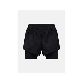 Szorty damskie PEAK PERFORMANCE W Discover 2-In-1 Shorts kolor czarny Szorty damskie PEAK PERFORMANCE W Discover 2-In-1 Shorts kolor czarny