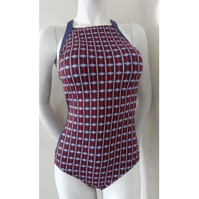 Damski jednoczęściowy strój kąpielowy S43D ciemnoniebieski - Self