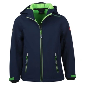 Kurtka softshellowa dziecięca TrollKids Kids Trollfjord Jacket navy/light green elementy odblaskowe granatowa (161-120) Kurtka softshellowa dziecięca TrollKids Kids Trollfjord Jacket navy/light green elementy odblaskowe granatowa (161-120)