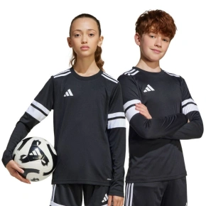 Koszulka dziecięca adidas Squadra 25 z długim rękawem czarno-biała JJ0047
