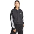 Bluza damska adidas Essentials 3-Stripes French Terry Quarter-Zip Hoodie czarna JN1956