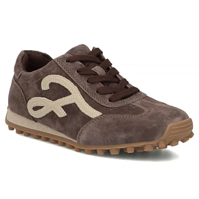 Skórzane półbuty damskie sneakersy zamszowe brązowe Filippo DP7961 dámské