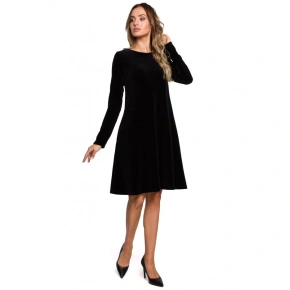 Luźna aksamitna sukienka M566 - MOE