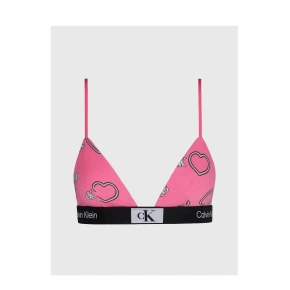 Biustonosz damski 000QF7478E KCC różowy w serduszka - Calvin Klein