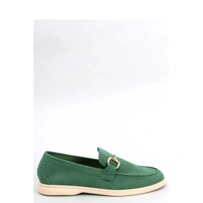 Damskie loafersy T563P zielone - Inello