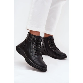 Dámské kotníkové boty 24BT02-7978 Černá - Unisoft Dámské kotníkové boty 24BT02-7978 Černá - Unisoft