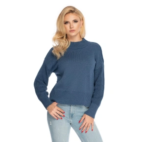 Sweter damski 70035 Jeans niebieski - PeeKaBoo