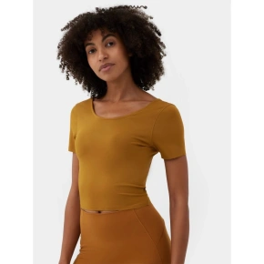 T-shirt crop top do jogi szybkoschnący damski 4F