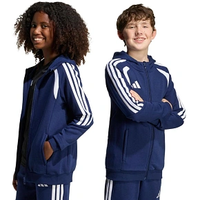 Bluza dla dzieci adidas Tiro 26 League Sweat Full Zip Hoodie granatowa KF3322