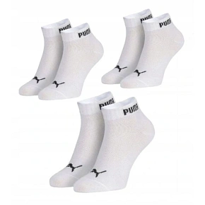 Puma skarpetki unisex 3-PAK za kostkę bawełniane białe wygodne Puma skarpetki unisex 3-PAK za kostkę bawełniane białe wygodne