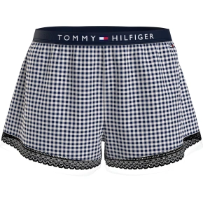 Damskie szorty piżamowe WOVEN SHORT PRINT UW0UW04944 02G tm. niebiesko-biały - Tommy Hilfiger