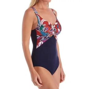 Strój kąpielowy jednoczęściowy 7235 M0 niebiesko-czerwony - Anita