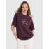 T-shirt oversize z nadrukiem damski  4F 4FRSS25TTSHF2791-50S