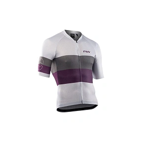 Koszulka rowerowa NORTHWAVE Blade Air Jersey Short Sleeve jasny szary/fioletowy Koszulka rowerowa NORTHWAVE Blade Air Jersey Short Sleeve jasny szary/fioletowy