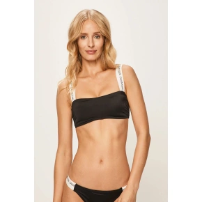 Top kąpielowy KW0KW00548-BEH czarno-biały - Calvin Klein