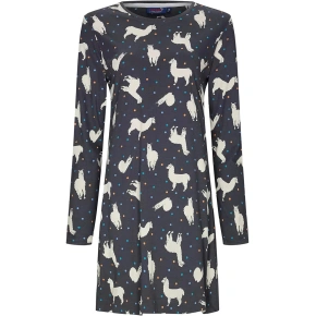 Damska koszula nocna 11232-418-2 tm. niebieski z wzorem - Rebelle