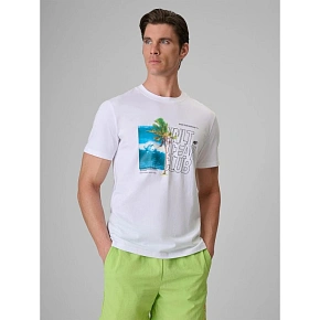 T-shirt regular z nadrukiem męski 4F 4FRSS26TTSHM4303-10S