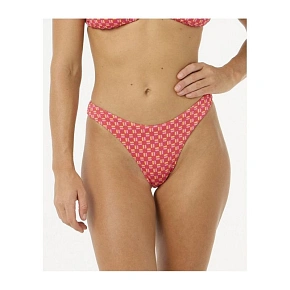 Majtki kąpielowe RIP CURL Shell Cove High Leg Cheeky czerwone Majtki kąpielowe RIP CURL Shell Cove High Leg Cheeky czerwone