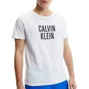 T-shirt męski KM0KM00750 - YCD biały - Calvin Klein