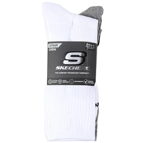 Skechers 3pk Unisex Non Terry Crew S601102-107 Białe 43-46