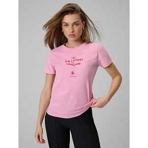T-shirt regular z nadrukiem damski 4F 4FRSS26TTSHF3448-56S