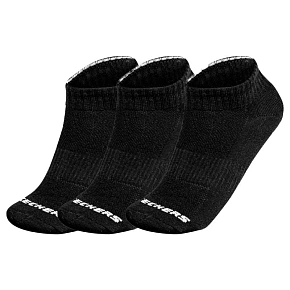 Skechers 3pk Unisex Terry Qtr Crew S111035-001 Czarne 35-38
