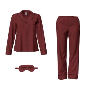 Piżama damska QS6551E XKG bordowy - Calvin Klein