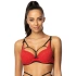 Biustonosz push-up damski 3636/11 Loren czerwono-czarny - MAT