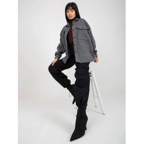 Dámská kabátová košile DN KS 4005.99P Tmavě šedá - FPrice