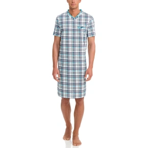 Koszula nocna męska 12724-253 niebiesko-biała - Vamp