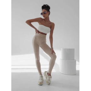 Legginsy damskie 277230 Beżowy - Ola Voga