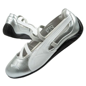 Puma buty damskie sportowe Speedcat Ballet srebrne balerinki modne dámské