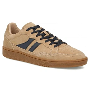 Skórzane półbuty męskie sneakersy beżowe Filippo MP7794