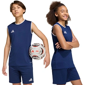 Adidas Entrada 26 koszulka dziecięca bez rękawów granatowa KB3936