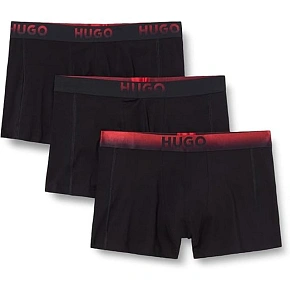 Bokserki męskie Hugo Triplet 3 Pak majtki bawełniane dopasowany krój bielizna (50549172-001)