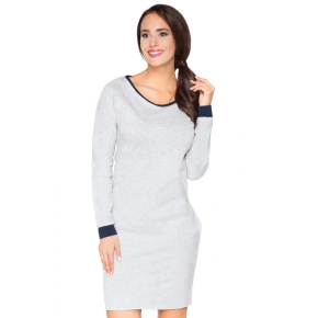 Damska sukienka dzienna E4 szara - RaWear