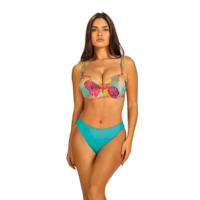 Damski dwuczęściowy strój kąpielowy Pati 4 S730PA4-3 pomarańczowy z turkusowym wzorem - Self