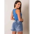 Damskie szorty jeansowe M8503 niebieski - FPrice