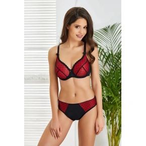 Biustonosz damski Arianna czerwony z czarnym - Jagoda Biustonosz damski Arianna czerwony z czarnym - Jagoda