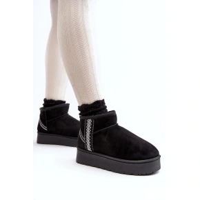 Niskie rakiety śnieżne damskie 20221-4A czarne - Buty modowe