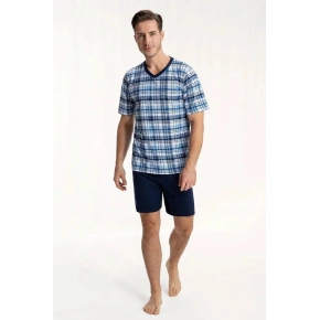 Piżama męska 793 4 Granatowy mix wzorów - Luna