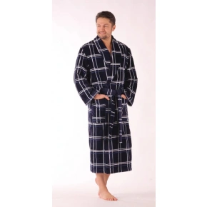 ACTION - Męski szlafrok 21125900 tm. niebieski z wózkiem - Vestis