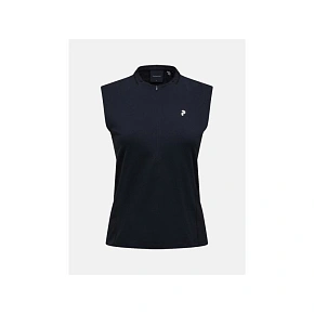 Koszulka damska PEAK PERFORMANCE W Mountainbreath Sleveless Polo kolor czarny Koszulka damska PEAK PERFORMANCE W Mountainbreath Sleveless Polo kolor czarny