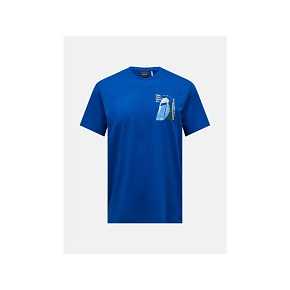 Koszulka męska PEAK PERFORMANCE M Explore Graphic Tee kolor niebieski pánské Koszulka męska PEAK PERFORMANCE M Explore Graphic Tee kolor niebieski pánské