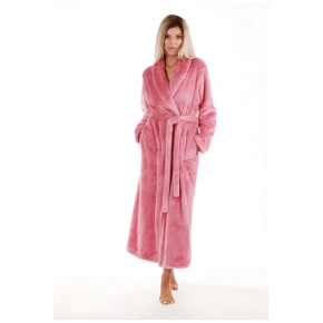 Szlafrok damski LILLY extra z szalowym kołnierzem 2120 3352 stary różowy - Vestis