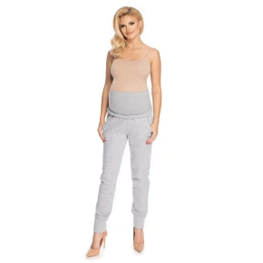 Damskie spodnie ciążowe 0173 Szare - PeeKaBoo